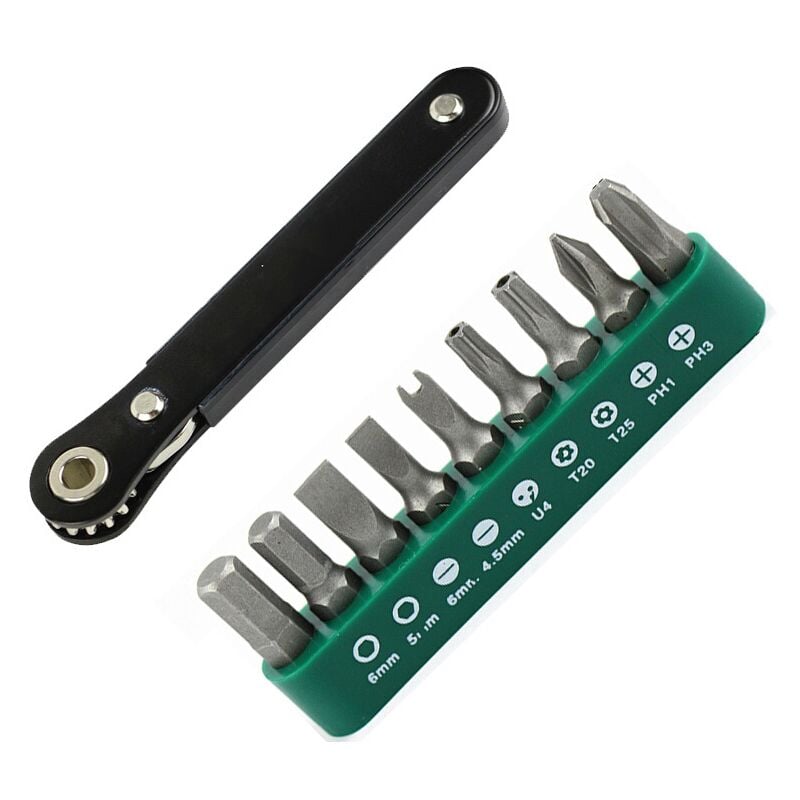 Jeu dembouts à cliquet multifonctions avant de qualité S2, embouts de tournevis, 10 pièces vis à fente avec Torx à fente Phillip