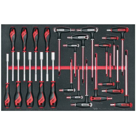 Jeu de tournevis à douille et clés allen avec manche-T Torx/TPX 23 pièces Teng Tools TTEX23N