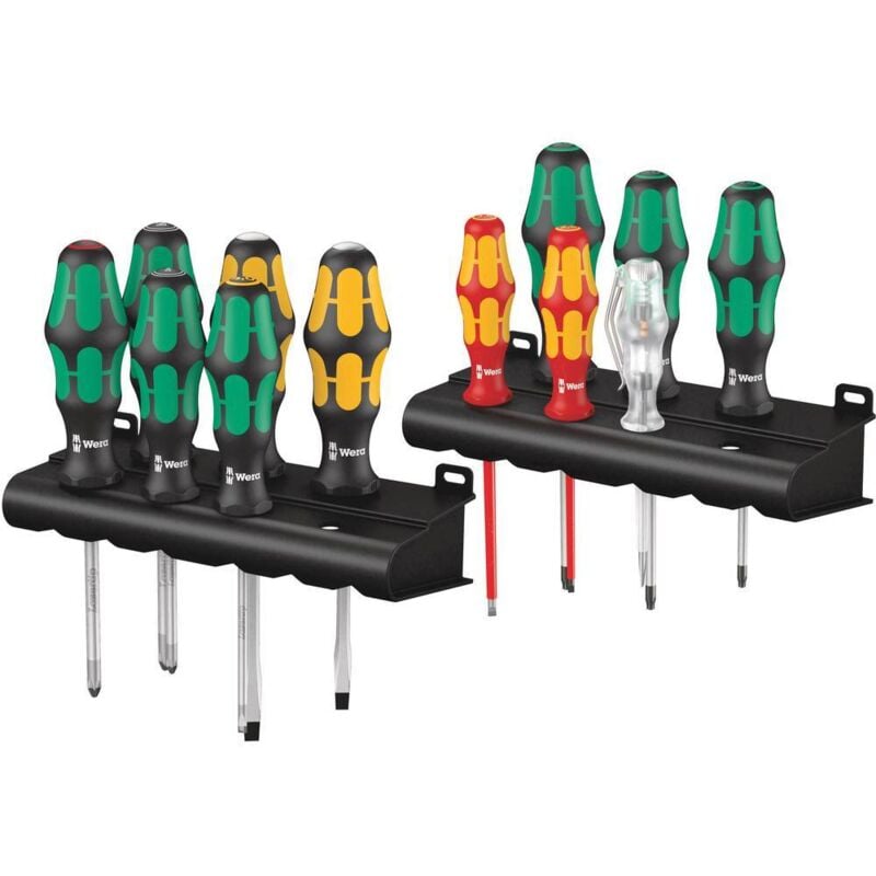 Wera - Jeu de tournevis Kraftform xxl tx pour l'atelier 12 pièces vis à fente, cruciforme Phillips, vis Pozidriv, torx® i