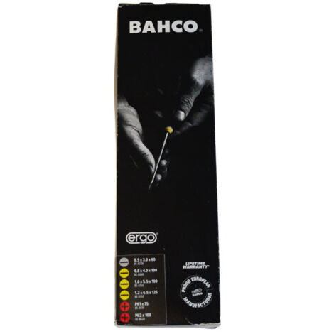 Jeu de tournevis Bahco ERGO.006 - 6 pièces ergonomiques (4 plats, 2 Phillips)
