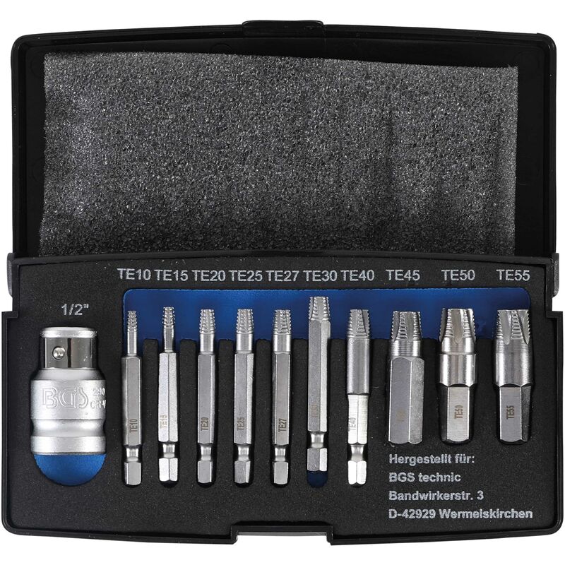Bgs Technic - jeu de tournevis pour profil t défectueux (pour torx) T10 - T55 11 pièces bgs 9170