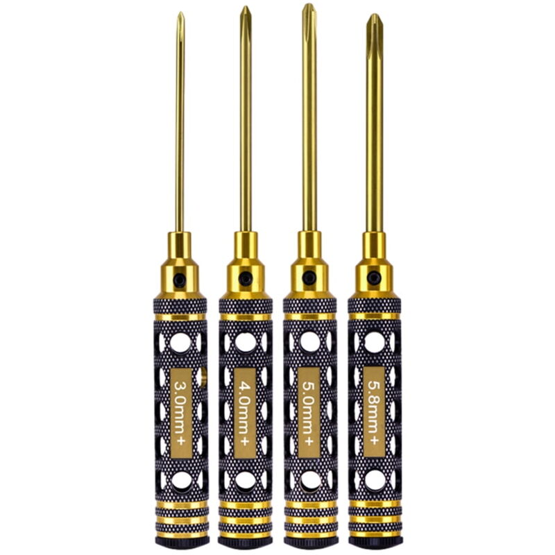 Jeu de tournevis cruciformes rc Kit d'outils de réparation avec revêtement en nitrure de titane Réparation d'acier rapide