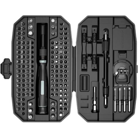 Jeu de tournevis de précision, kit d'outils électroniques 153 en 1 avec étui, 140 embouts de précision magnétiques - Ordinateurs, ordinateurs portables, iPhones, MacBooks, PC, PS5, manettes de jeu