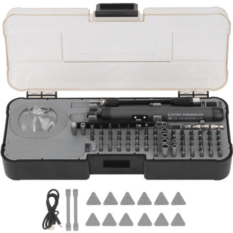 Jeu de tournevis électriques 88 en 1, Kit de tournevis rechargeables sans fil 110 tr/min pour appareils électroniques et PC