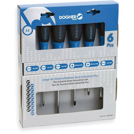 Jeu de tournevis en carton, 6 pièces, Industrial Plus  DOGHER 300-001