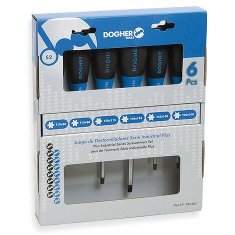 Jeu de tournevis en carton, 6 pièces, Torx, Industrial Plus  DOGHER 303-001