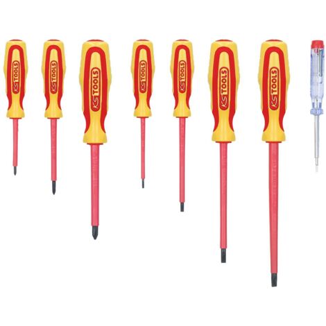Jeu de tournevis ERGOTORQUE VDE, PH+fente, 8 pcs