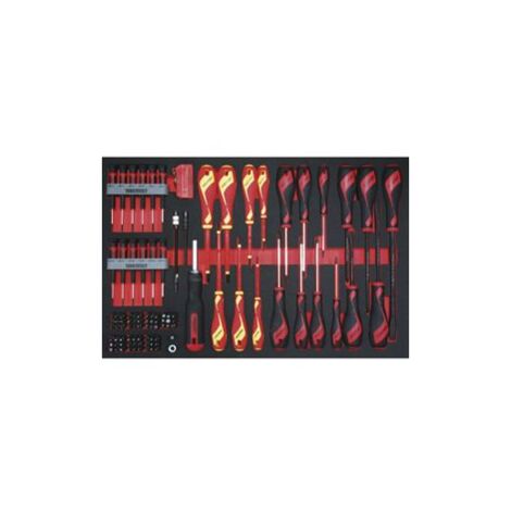 Jeu de tournevis et embouts Foam4x4 tray TX- TPX- PLAT- PH- PZ 98 pièces Teng Tools TTEMD98N