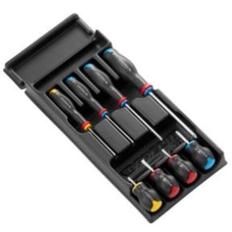 Jeu de tournevis Facom Jeu de tournevis standard, Phillips, Pozidriv, fendu, 8 pièces ( Prix pour 1 )