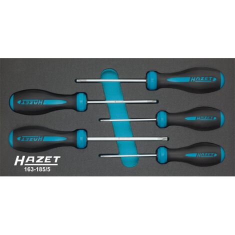 Jeu de tournevis HEXAnamic® 163-185/5 ∙ Profil TORX® « tamper résistant » ∙ 5 pièces ∙ T10 H – T30 H