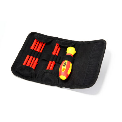 Jeu de tournevis isolés interchangeables RS PRO, Phillips, tête fendue, 7 pièces ( Prix pour 1 Kit )