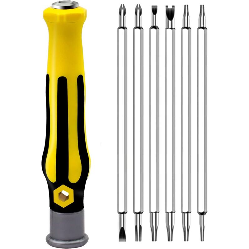 Jeu de Tournevis, Jeu de Tournevis 13 en 1, Outil de Démontage Multifonctionnel Portable et Compact, Adapté à Toutes Sortes de Petits et Moyens