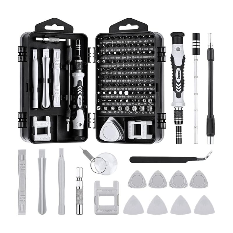 Ubeegol - Jeu de tournevis mécaniques de précision 115 en 1, jeu de mini tournevis, jeu d'outils, jeu de tournevis de précision Torx avec tige
