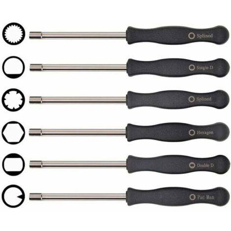 Jeu de tournevis pour carburateur, outil de réglage 6 pièces adaptable sur Husqvarna 125 135 136 137 141 141 235 235e 236 236e 240 240e 435 435e 440e de McCulloch Partner tronçonneuses Poulan