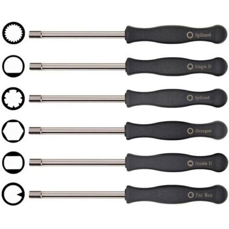 Jeu de tournevis pour carburateur, outil de réglage 6 pièces adaptable sur Husqvarna 125 135 136 137 141 141 235 235e 236 236e 240 240e 435 435e 440e de McCulloch Partner tronçonneuses Poulan