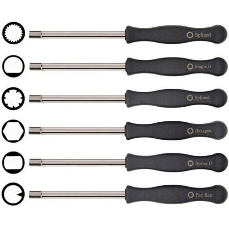Jeu de tournevis pour carburateur, outil de réglage 6 pièces adaptable sur Husqvarna 125 135 136 137 141 141 235 235e 236 236e 240 240e 435 435e 440e de McCulloch Partner tronçonneuses Poulan H719