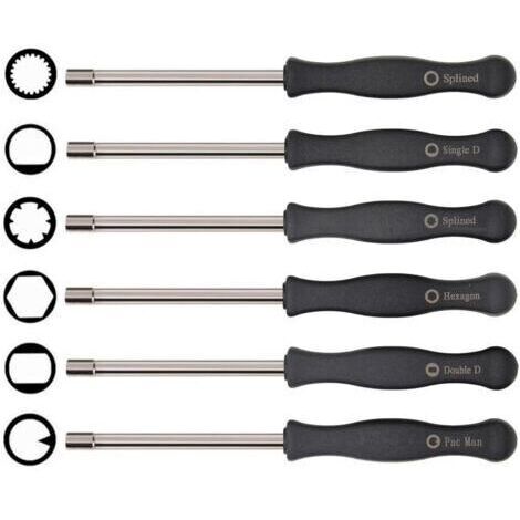 Jeu de tournevis pour carburateur, outil de réglage 6 pièces adaptable sur Husqvarna 125 135 136 137 141 141 235 235e 236 236e 240 240e 435 435e 440e de McCulloch Partner tronçonneuses Poulan H719