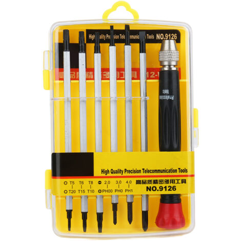 Jeu de Tournevis pour Guitare, Ensemble de Bits Fendus Croisés Étoile pour Réparation d'Instruments de Musique