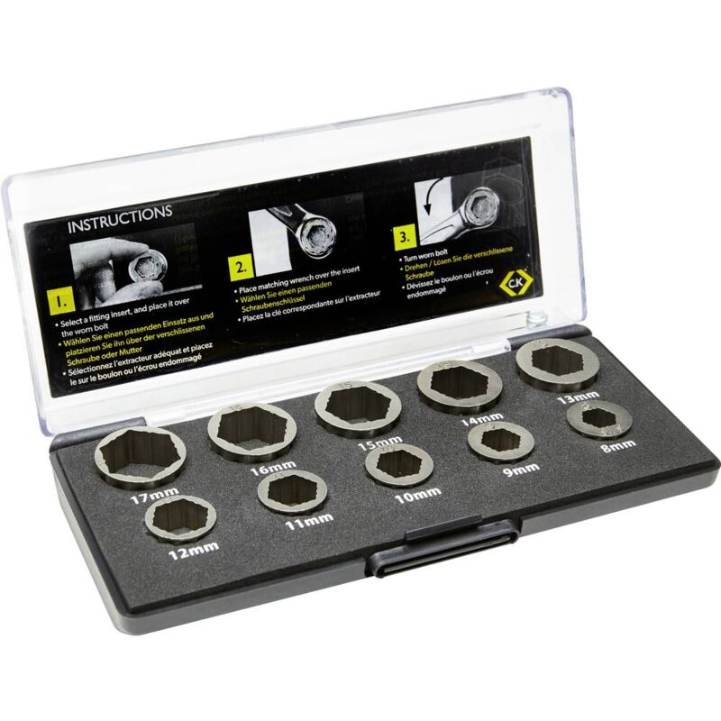 C.K T4360 Jeu de tournevis pour vis et écrous endommagés