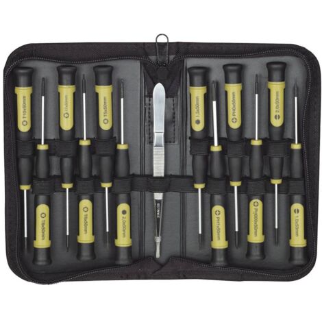 Jeu de tournevis Proxxon MICRO-DRIVER vis à fente, cruciforme Phillips, TORX® intérieur, 6 pans inté