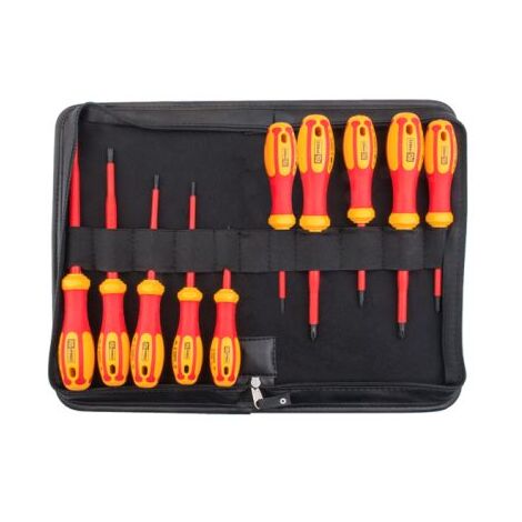 Jeu de tournevis RS PRO Jeu de tournevis isolés, Phillips, Pozidriv, fendu, 10 pièces ( Prix pour 1 )