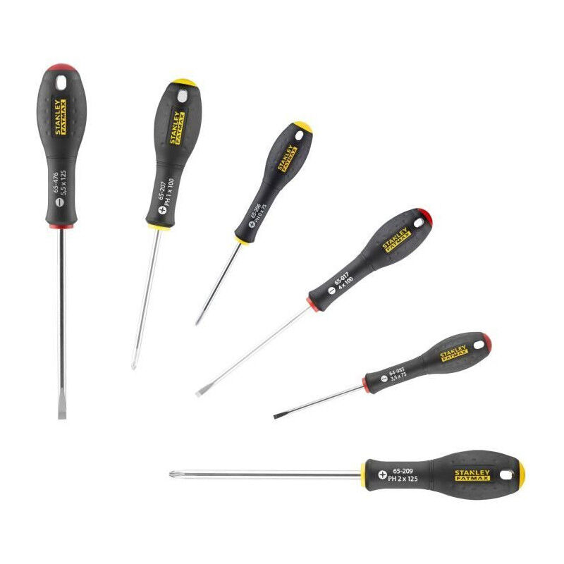 Stanley - Jeu de 6 Tournevis fatmax - FMHT0-62626 - Electricien + Phillips
