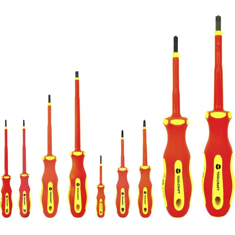 Jeu de tournevis Toolcraft vde, pour l'électronique et la mécanique de précision, pour l'atelier cruciforme Phillips, v