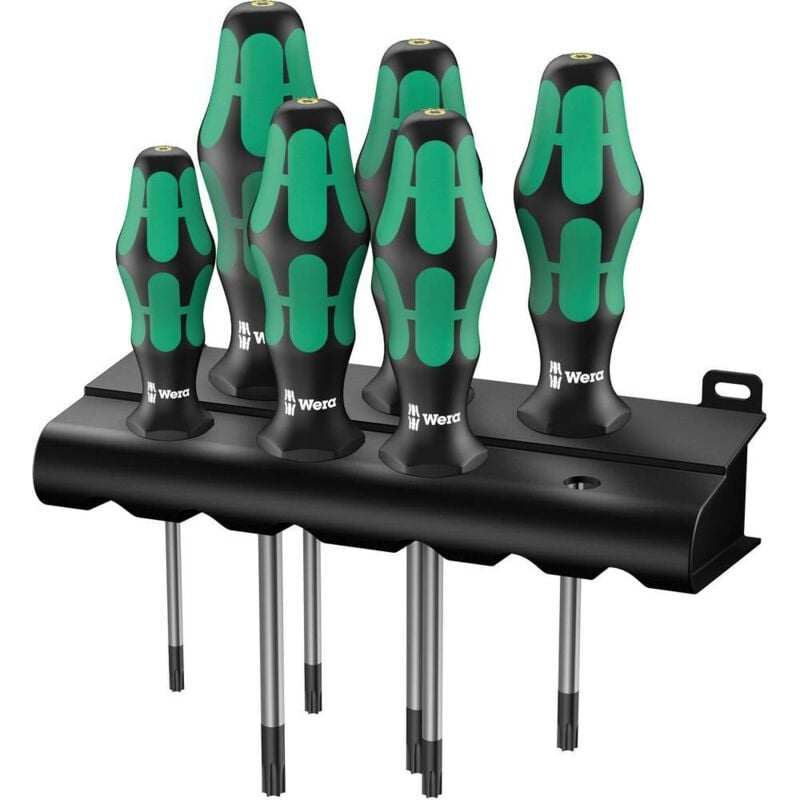 Wera - 367/6 torx® bo pour l'atelier Jeu de tournevis 6 pièces Tamper Resistant torx® Profil