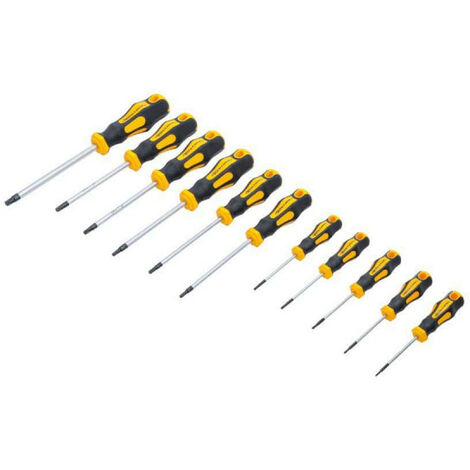 Jeu de tournevis Torx avec perçage frontal BGS - 11 pcs - 7845