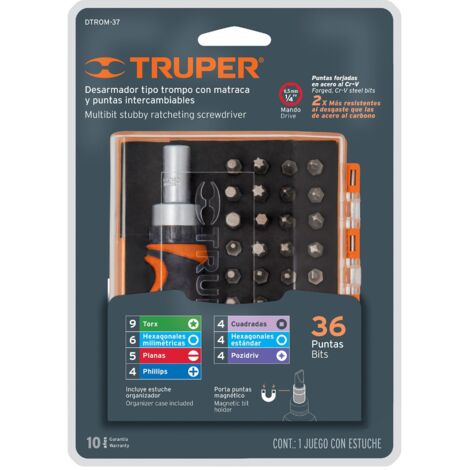Jeu de tournevis Truper DTROM-37 37 unités