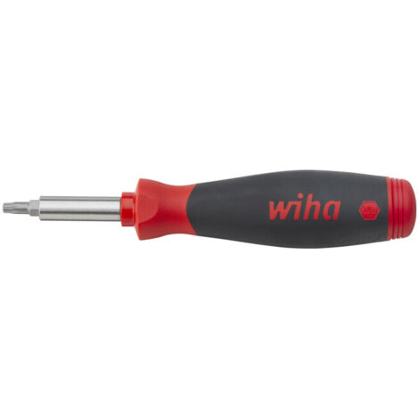 Jeu de tournevis Wiha PocketMax 8 pces avec jeu d'embouts escamotable (45292) I Jeu de tournevis magnétiques 1/4" avec magasin d'embouts I Fente / Phillips / Pozidriv / TORX