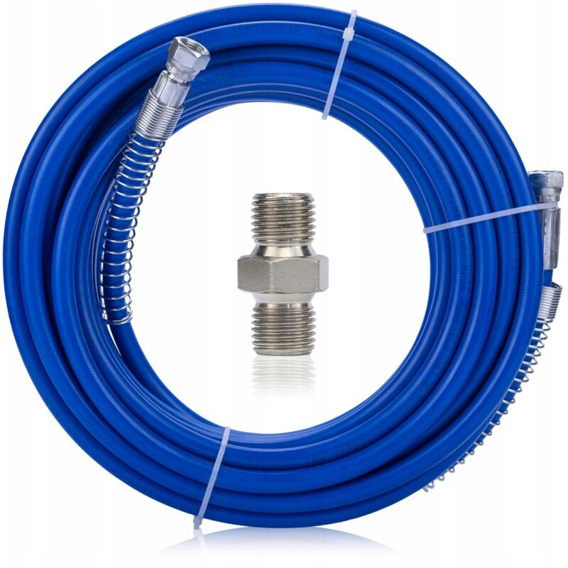 Set di tubi per unità di verniciatura in fibra TPU, 15 m, blu + raccordo per tubo da GZ 1/4'' a GZ 1/4''