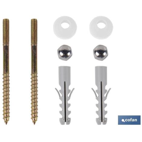 Jeu de vis de fixation WC vertical M5 x 75
