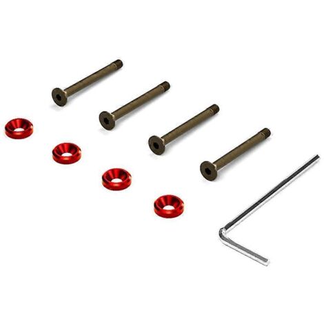 Jeu de vis en alliage d'aluminium 32mm, bagues anodisées colorées pour ventilateurs PC