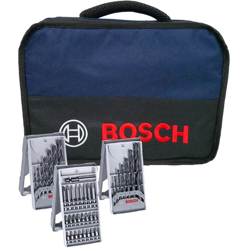 Jeu de visseuses et de perceuses Bosch 39 pièces pour le bois et le métal avec Softbag