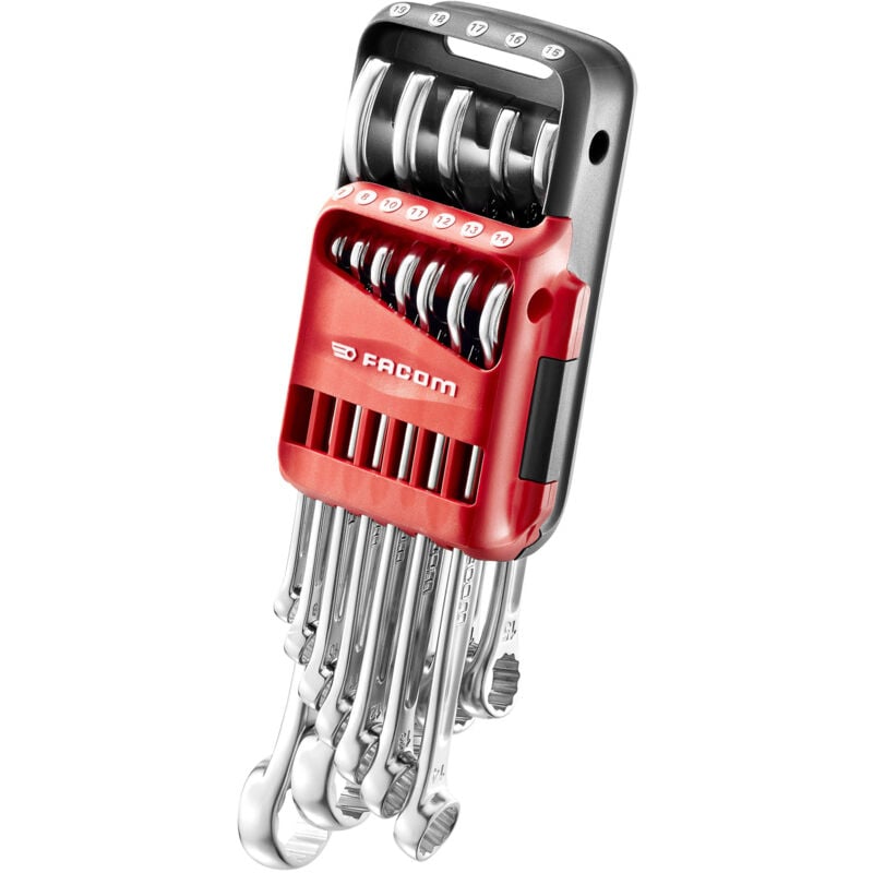 Jeu De 12 Clés Plates Mixtes Métriques 7 - 19 mm Sur Étui Portatif - 440.JP12APB - Facom