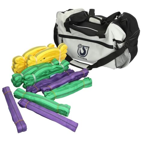 Jeu d’élingues 10 pièces 5 longueur avec sac