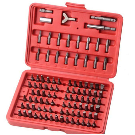 Jeu d'embouts 100 pièces boîte rouge