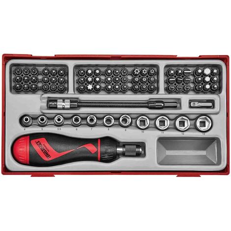 Jeu d’embouts à cliquet, de clés à douille et de porte-embouts, 84 pièces  TENGTOOLS 269920104