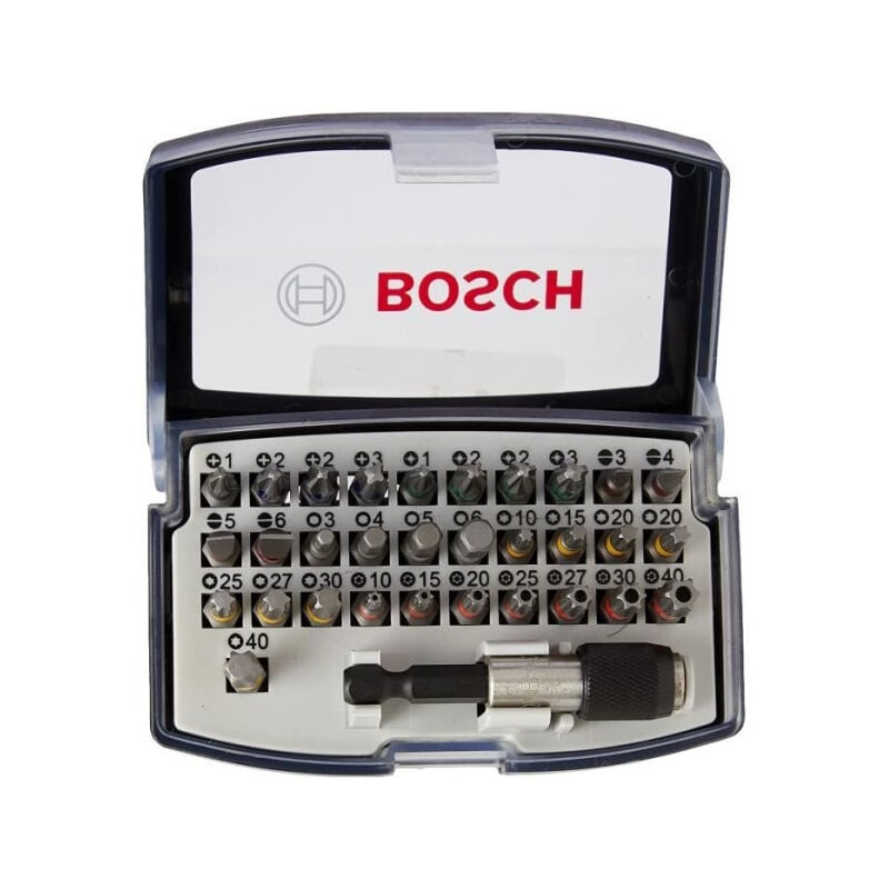 Bosch - Jeu d'embouts de vissage professional 32 pieces (embout de vissage extra dur, accessoires pour perceuse-visseuse et tourne