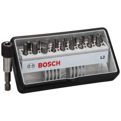 Jeu d'embouts de vissage Bosch Robust Line L extra-dur 18+1pcs. 25 mm PH PZ Torx LS HEX - 2607002568