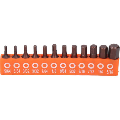 Jeu d'embouts hexagonaux impérial 1/4, pour perceuse, tournevis électrique, acier allié S2, 25mm avec support de rangement, 12 pièces
