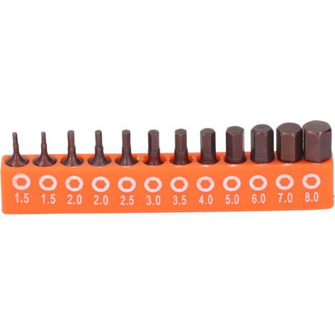 Jeu d'embouts hexagonaux métriques à tige 1/4, pour perceuse, tournevis électrique, acier allié S2, 25mm, avec support de rangement, 12 pièces