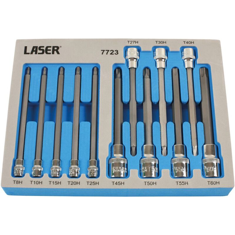 JEU D'EMBOUTS TAMPERPROOF TORX DE 135 mm - Laser Tools