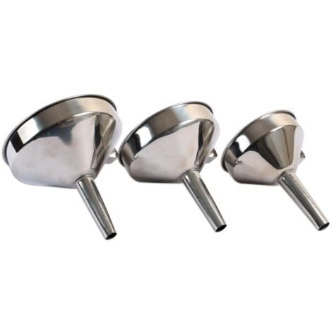 Jeu d'entonnoirs inox laser 7099 3 pieces Ø 100 mm, 120 mm, 140 mm