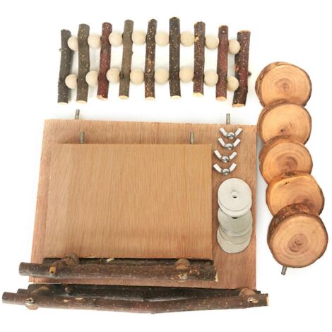 Jeu d'escalade pour hamster, plateforme en bois pour cage et petits animaux