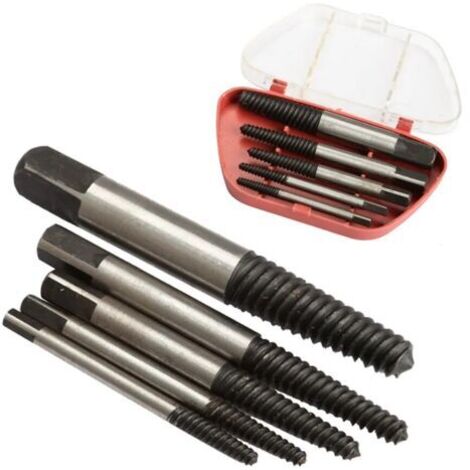 Jeu d'extracteur de vis en acier 3mm-18mm, Kit d'outils pour enlever les boulons et les goujons, perceuse centrale, 5 pièces