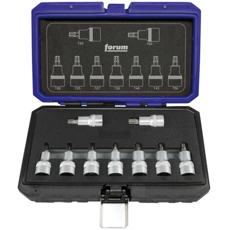 Jeu d'inserts 1/2" 9 pices Torx