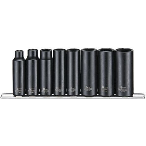 Jeu douille à choc long 3/8 8-19mm 8pcs Teng Tools 9386
