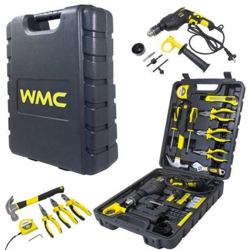 Bricoline - jeu d'outils 59 pcs. avec perceuse /wmc